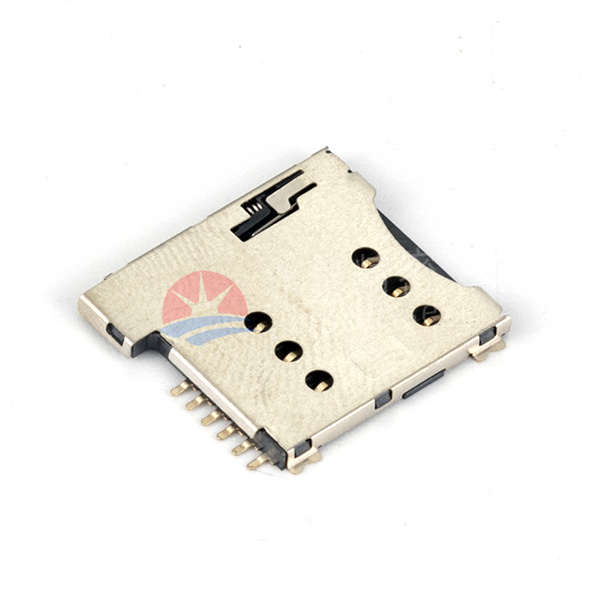自弹式MICRO SIM卡座 1.35H 6PIN
