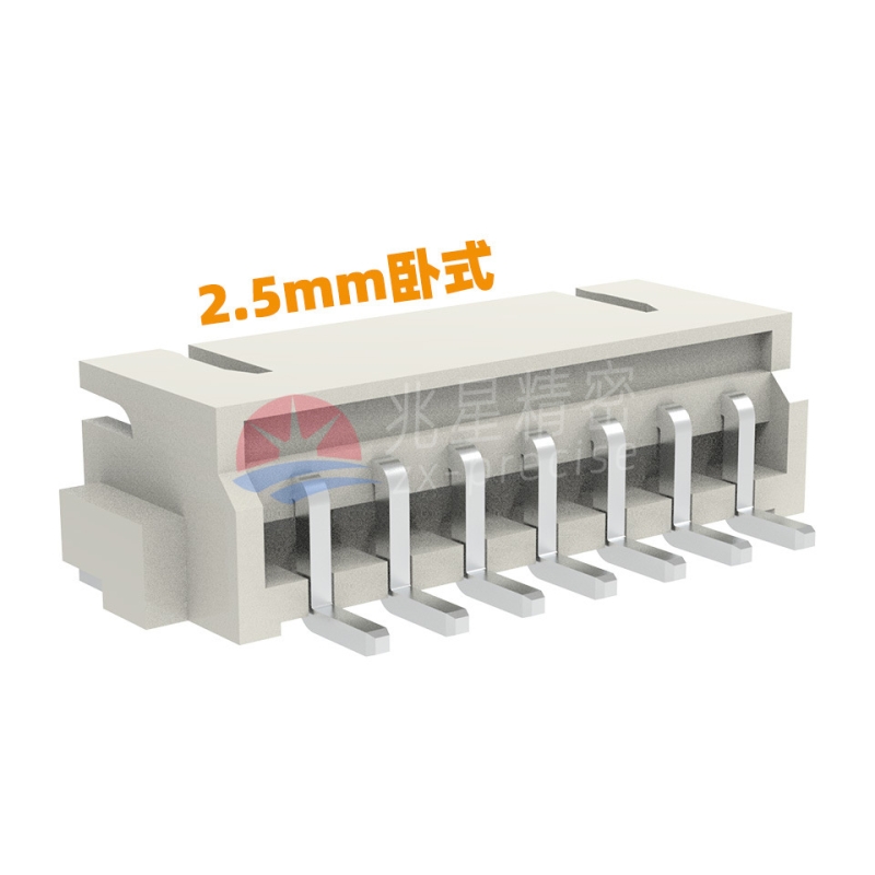 XH2.5mm间距 卧贴 wafer针座