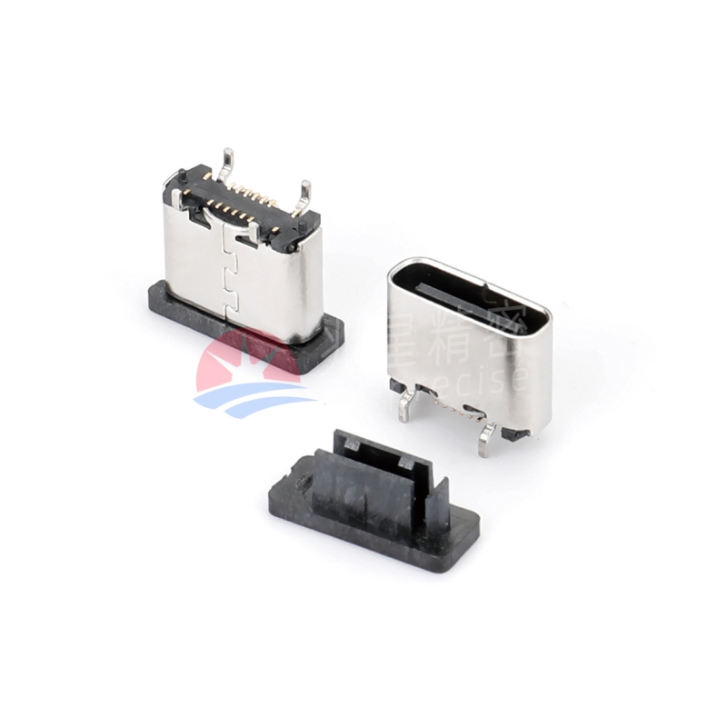 Type-C 母座 16PIN 立贴6.4