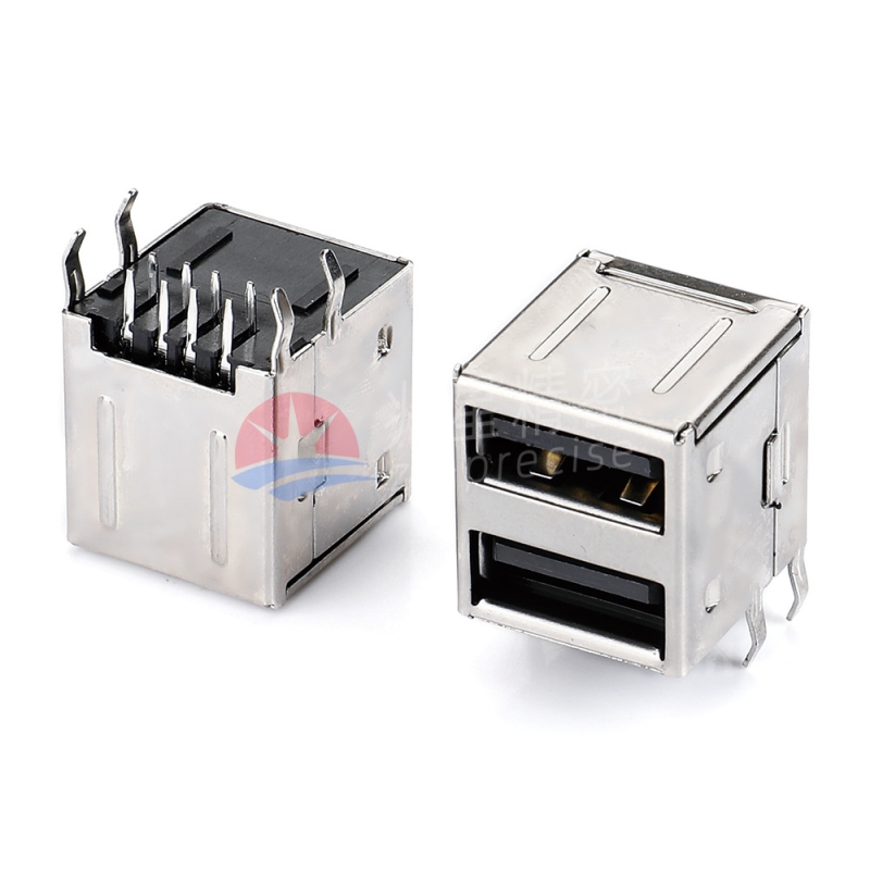 USB2.0 弯插双层全包无卷边