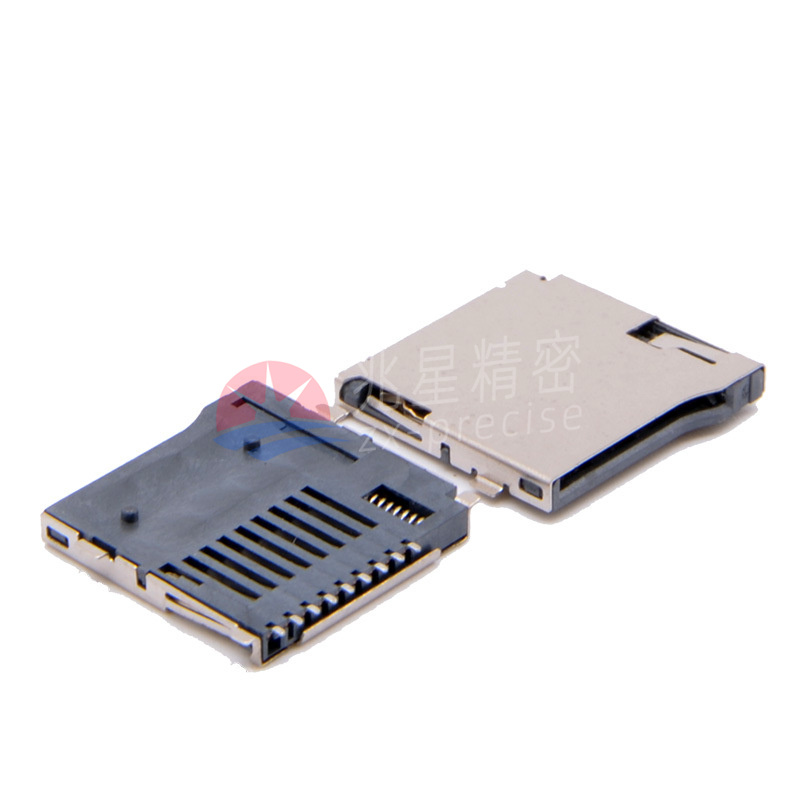 自弹式TF卡座 9P 1.85h 外焊